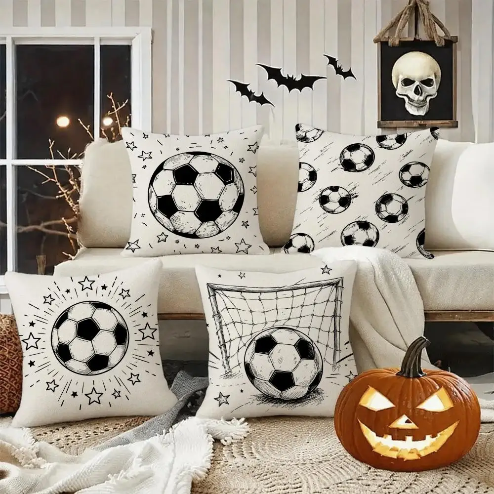 Football Sports Decor Cushion Cover Halloween decoration trick or treat cushion cover, ghost, pumpkin head, bat decoration