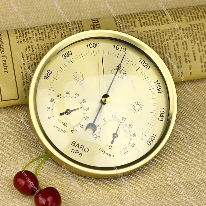 Atmospheric Pressure Gauge Thermometer Humidity Weather Forecast Home Marine Barometer Air Pressure Gauge