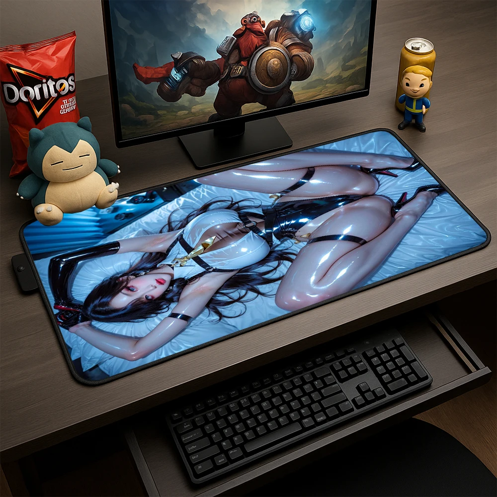 허벅지 패드 가슴 마우스 패드 섹시 컴퓨터 패드 섹시 마우스패드 헨타이 큰 가슴 마우스 매트 XXL 유혹적인 책상 액세서리 1000x500