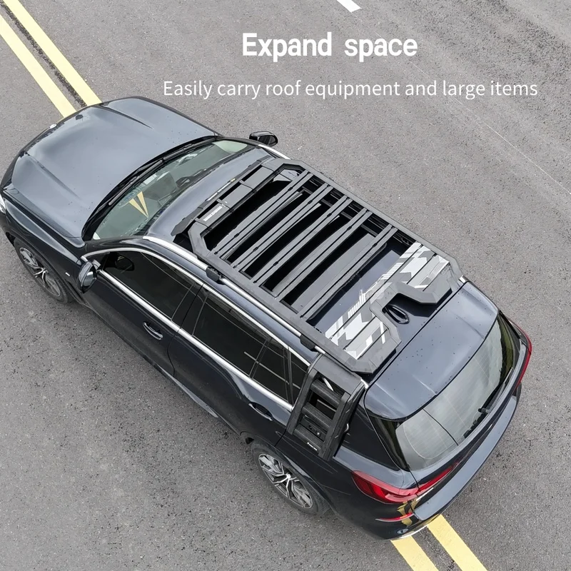 Hot Selling Heavy Duty Aluminum Large Rooftop Cargo Basket Exterior Tuning Off-Road for X5 SUV