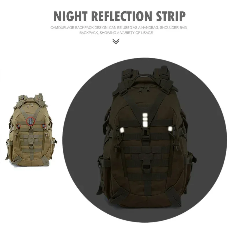 40L Multifunction Camping Backpack Men Hunting Travel Bag Tactical  Molle Climbing Rucksack Hiking Outdoor Sac De Sport Bag