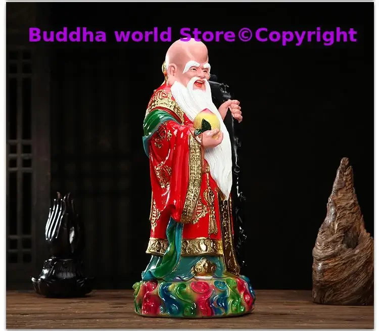 3PCS # 40cm large Southeast Asia HOME SHOP efficacious bless Fu Lu Shou God Good luck safe health patron saint FENG SHUI statue