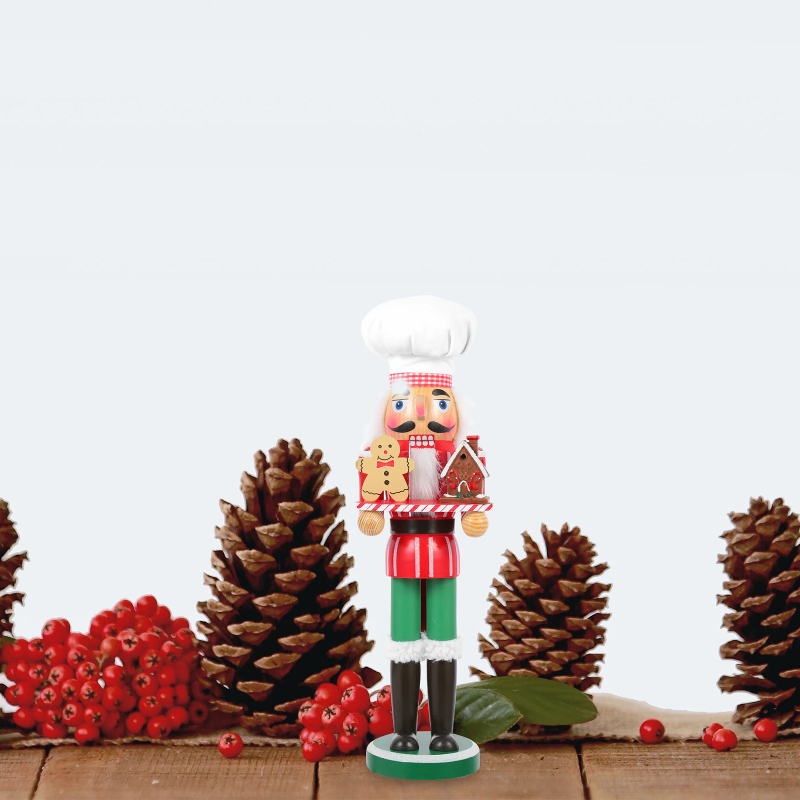 

Nutcracker Ornament Christmas Gifts Figurines Ornaments Toy Decoration Wood Soldier Desktop Crafts Child Decorations Statue