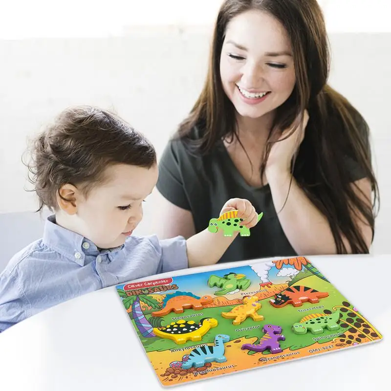 Dinosaur Puzzle Animal Jigsaw Puzzles Montessori Preschool Educational Learning Toy Gift For Boys And Girls