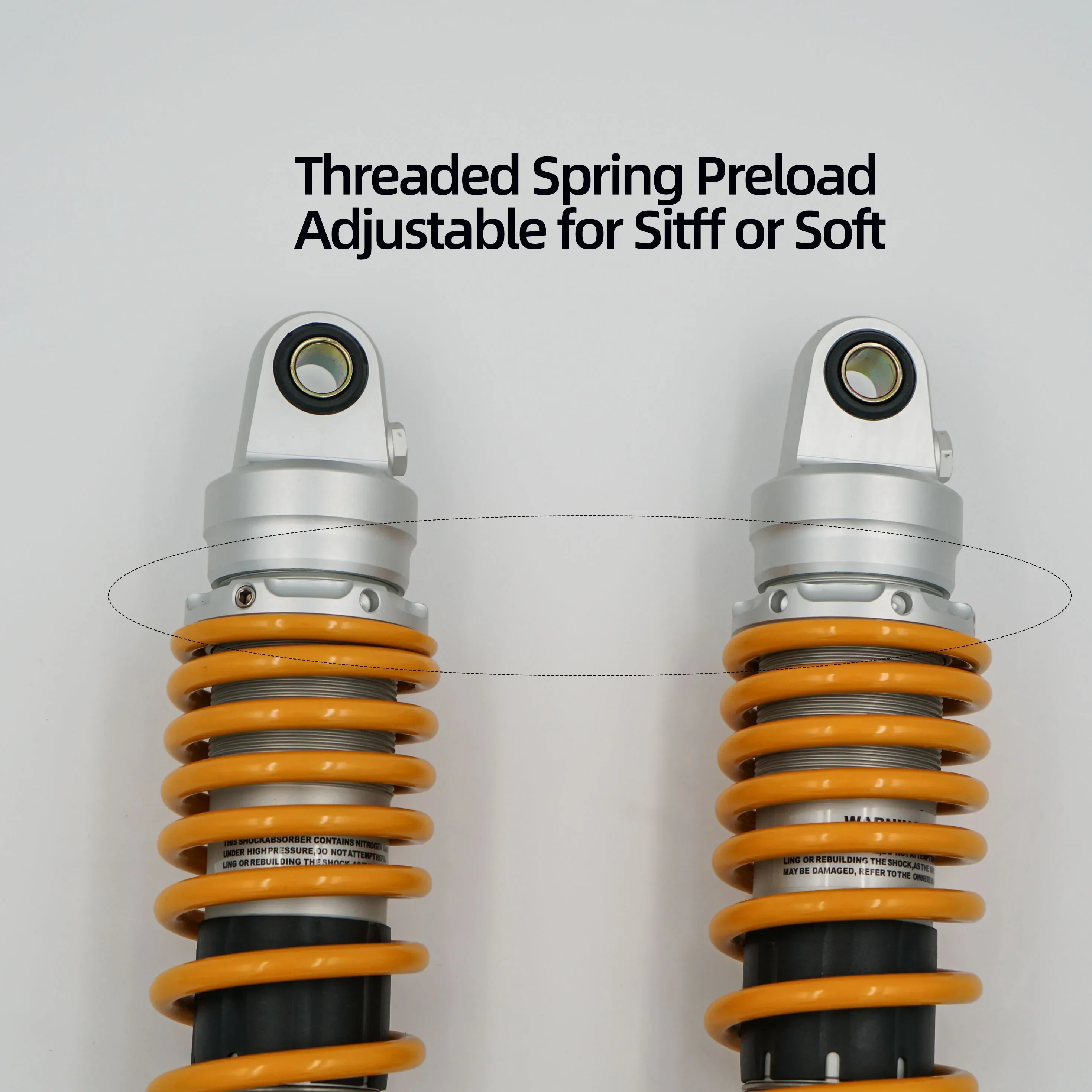 Universal rear shocks for Yamaha GT150 / Longjia XDV 250/300 / Honda NS150LA / CGX150 / CG125 / CM125 / GN125/ AE4/AE5i/AE8 - view 5