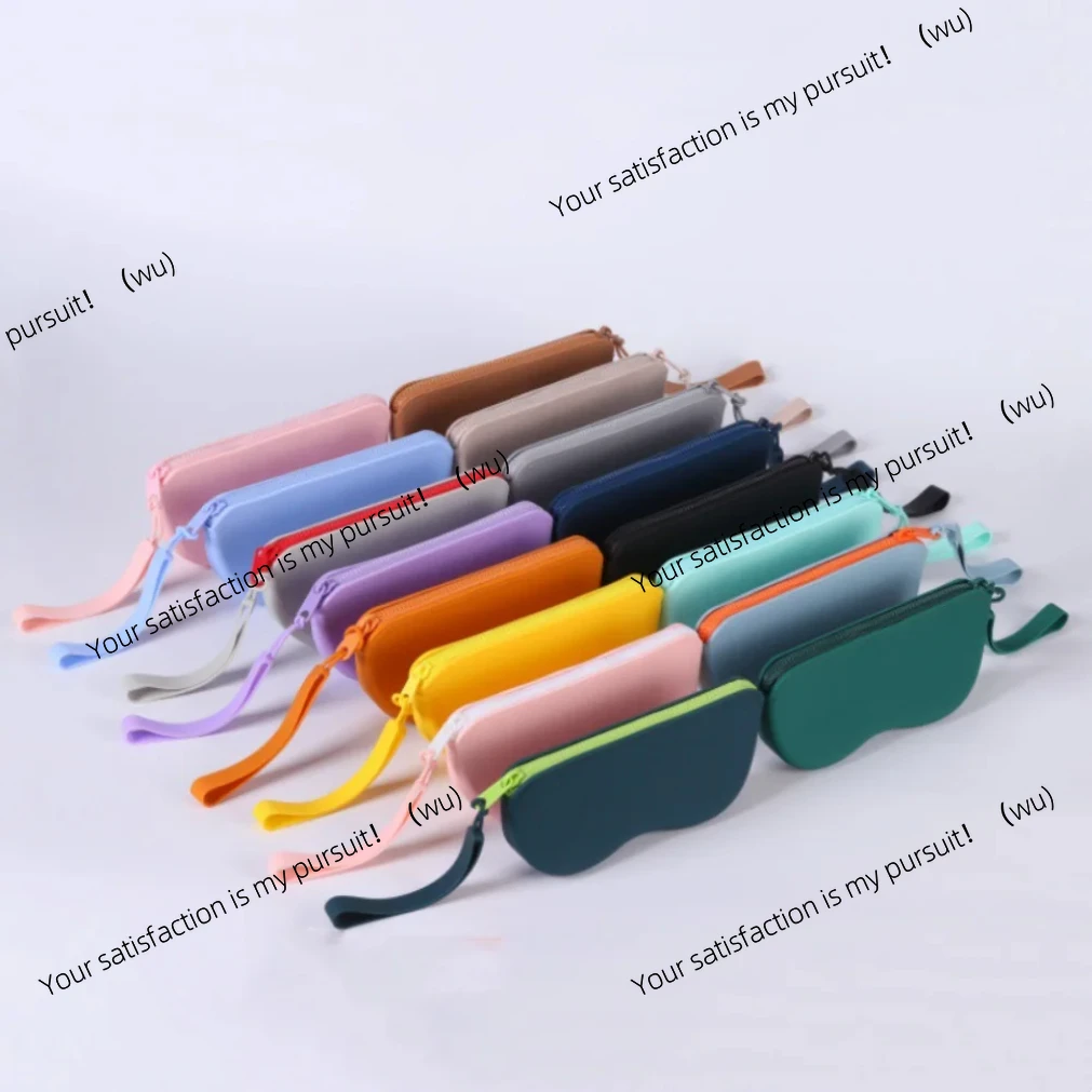 ZOCI-Soft Silicone Zipper Glasses Bag Storage Waterproof Bag Cosmetic Coin Bag for Women Girls Dustproof Glasses Box 2025new