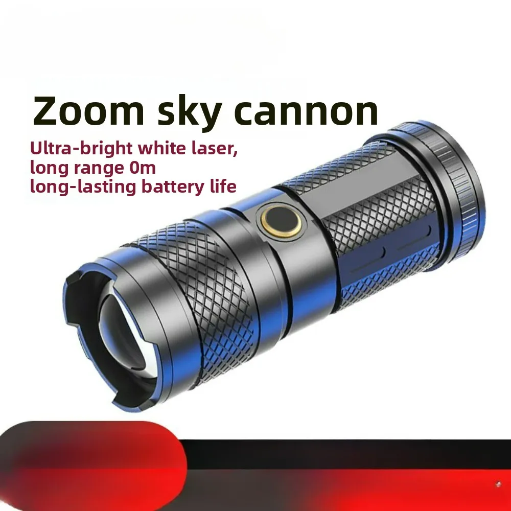 

Уличный мини-фонарик - супер яркая лазерная пушка с высоким люменом, сверхдлинный рабочий свет COB, многофункциональный компактный фонарь