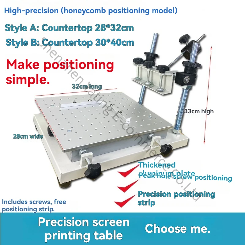 Manual Handprint Table Screen Printing Machine Screen Printing SMT Placement Machine Precision Parts Aluminum Casting Worker
