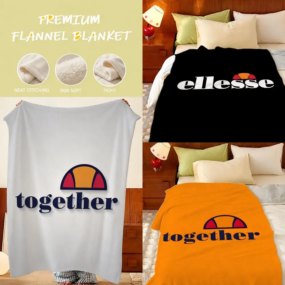 Manta de franela suave de la marca Ellesse, ideal para el sofá, la cama, viajes, picnics y como elemento decorativo para el hogar.