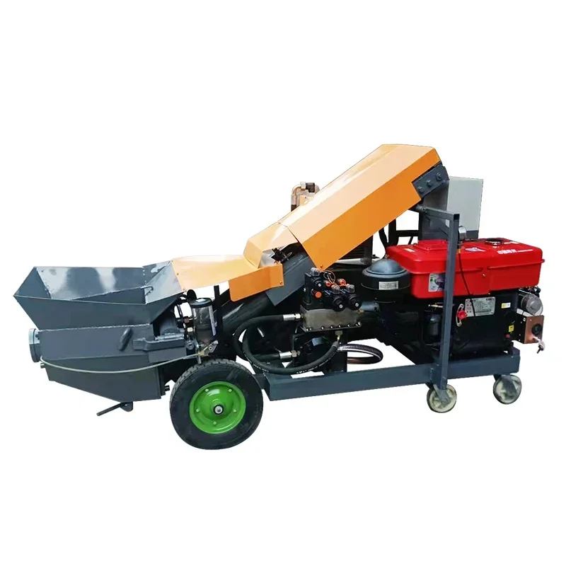 Concrete Mixer with Pump Diesel Engine Mini Truck   Machine Portable Easy To Operate Tools Construction Equipment