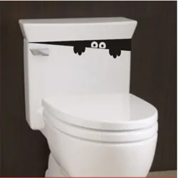 Funny Toilet Seat Wall Sticker Bathroom Car Tank Window Home Decor Cartoon Bathroom Wall Stickers