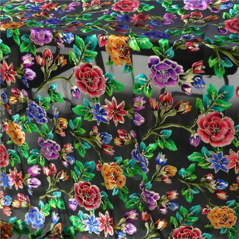 실크 자카드 벨벳 밝은 직조 조젯 원단 드레스 치파오