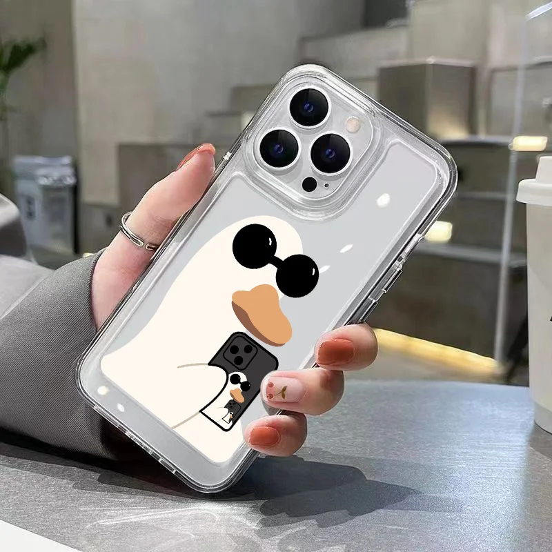 Bonita funda de teléfono de pato para Samsung Galaxy A14, A34, A54, 5G, A52, A52S, A32, A15, A35, A55, S24, S23, Ultra, S22 Plus, S21, S20 FE, Note