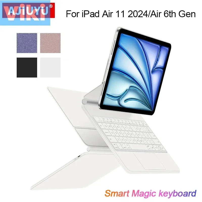 

Фонарь для iPad Air 11 2024 M2 Air 6 поколения 11 дюймов, португальская, Корейская, русская подсветка, Волшебная клавиатура, защитные чехлы с сенсорной панелью