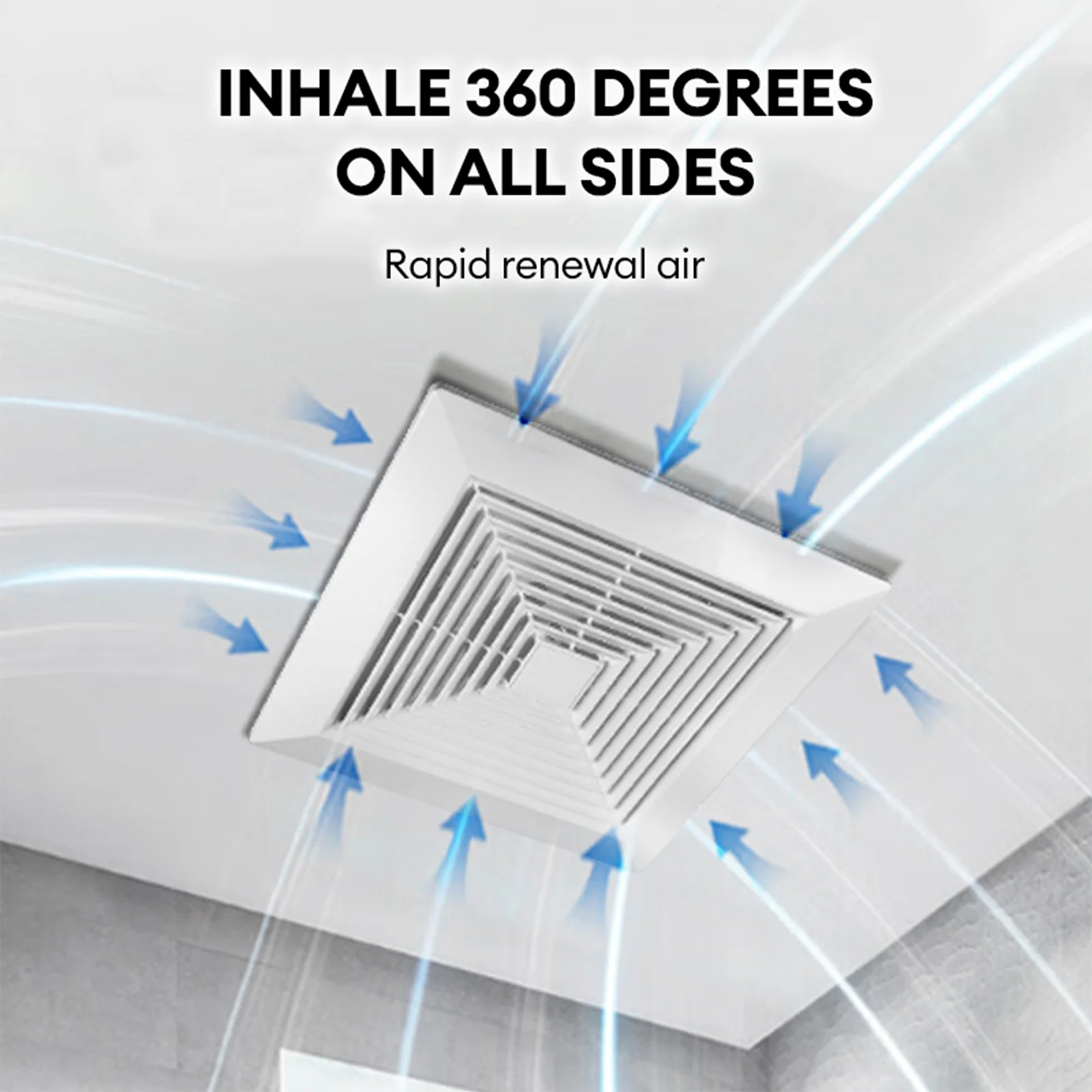 Kipas Exhaust Tanpa Baling-Baling 8/10/12 Inci – Ventilasi Ultra-Senyap Untuk Kamar Mandi, Jendela, Kamar Tidur, Kantor & Pemasangan di Langit-langit
