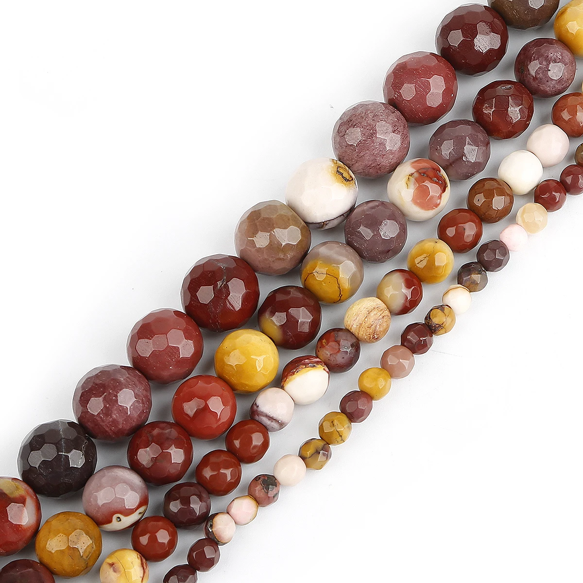 

Faceted Natural Stone Beads Round Loose Spacer Stone Bead For Jewelry Making DIY Necklace Earrings Bracelets Accessories