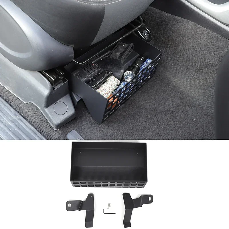 Aluminum Alloy Black For Nissan Titan 2016-2023 Car co-driver seat storage basket finishing basket car interior  accessories