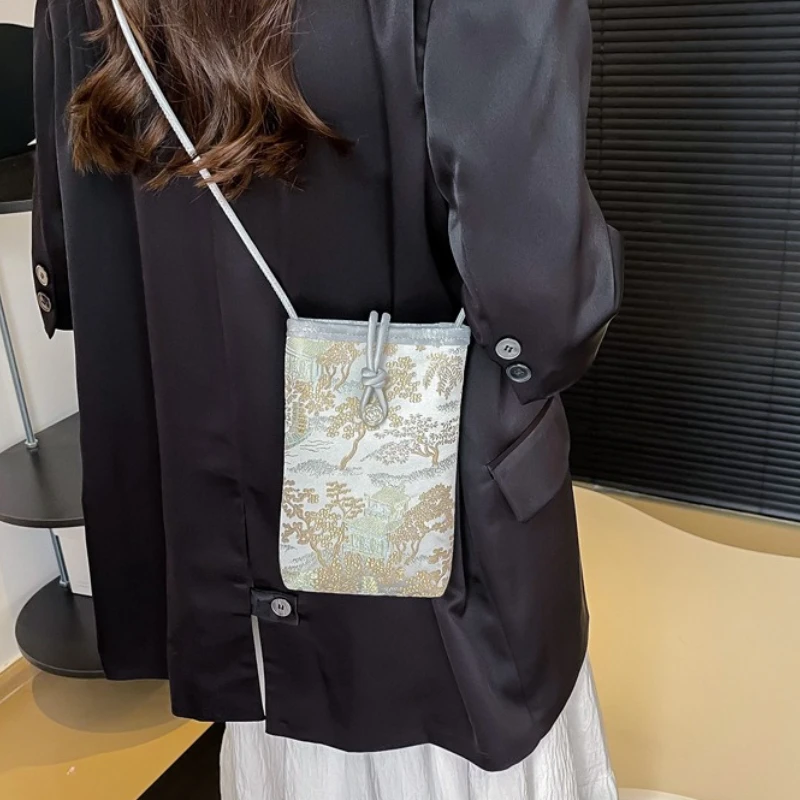 

Chinese Style Women's Crossbody Shoulder Bag Ladies Mini Handbag Female Cloth Sack Small Phone Purse Wallet Pouch for Girls 2025