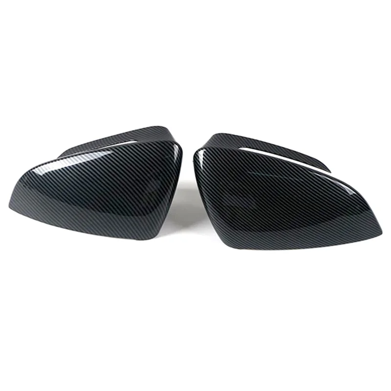 Car Carbon Fiber Rearview Side Glass Mirror Cover Trim Frame Side Mirror Caps For-VW ID.4 CROZZ 2021 2022