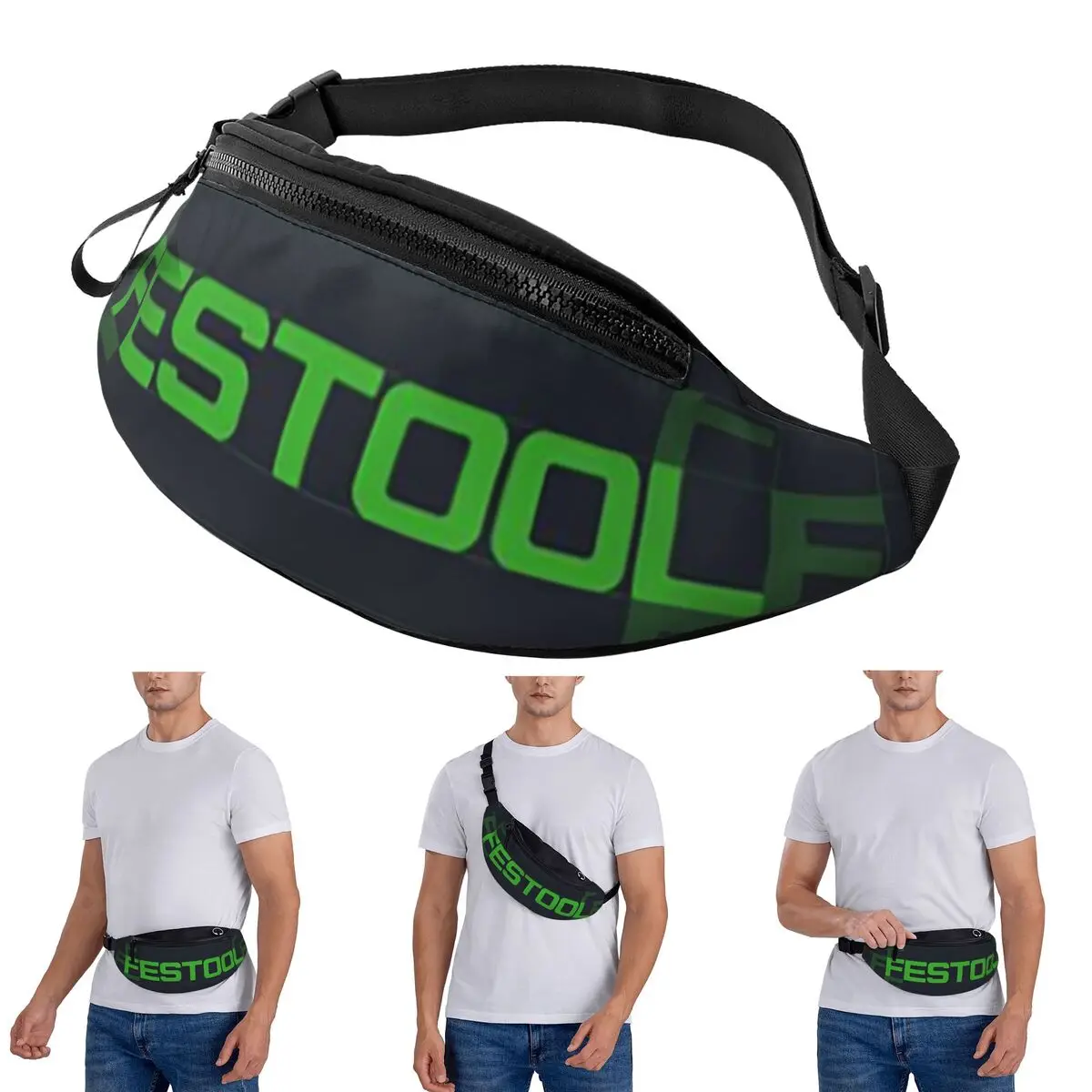 

Crossbody Waist Bag Festool Powertool Men Women Fanny Pack Traveling Running Money Phone Pouch