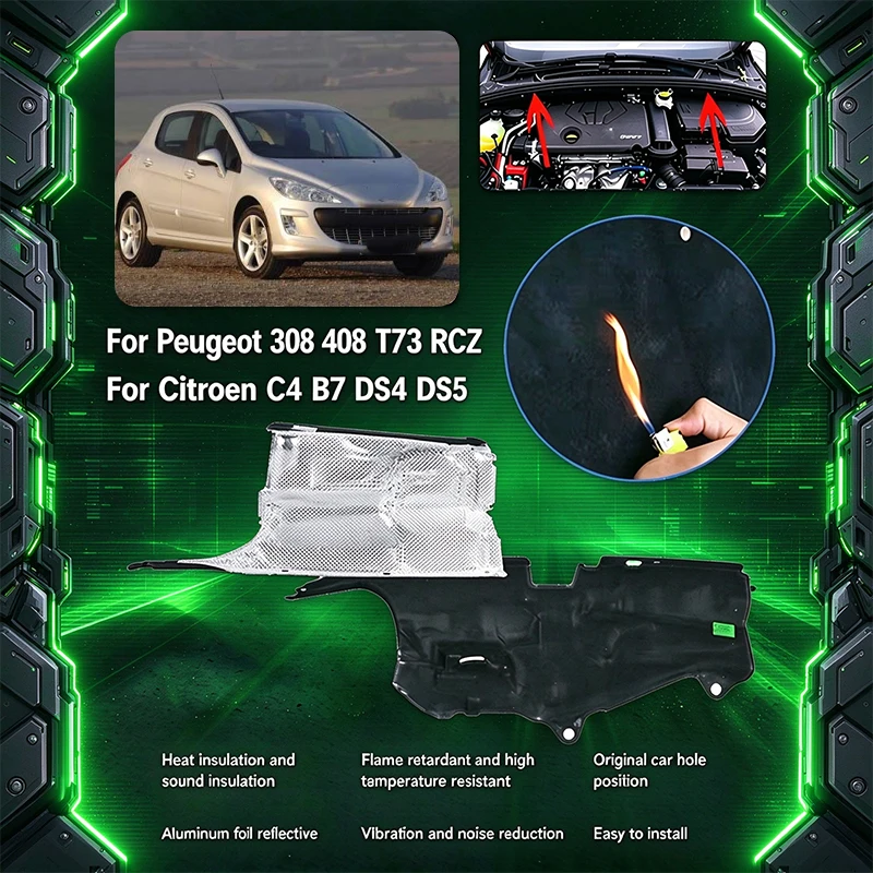 For Peugeot 308 408 T73 RCZ Citroen C4 B7 DS4 DS5 9676192980 9676193080 Car Original New BULKHEAD SOUND PROOFING 7482AK 7482AJ