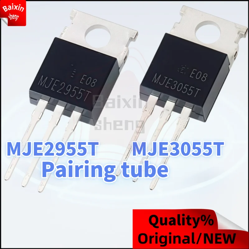 

10PCS Original quality MJE3055T MJE2955T TO-220 PNP power transistor Pairing tube