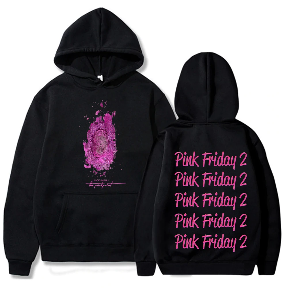 

2024 Pink Nicki Minaj Pink Friday 2 Hoodies Hooded Music Fans Gift Sweatshirt