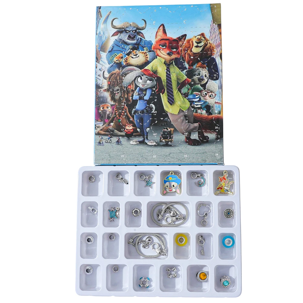 Disney Zootopia Judy & Nick Kalender Blind Box Niedliche Cartoon-Figur DIY Anhänger Filmthema Festival Zubehör Spielzeug Geschenk