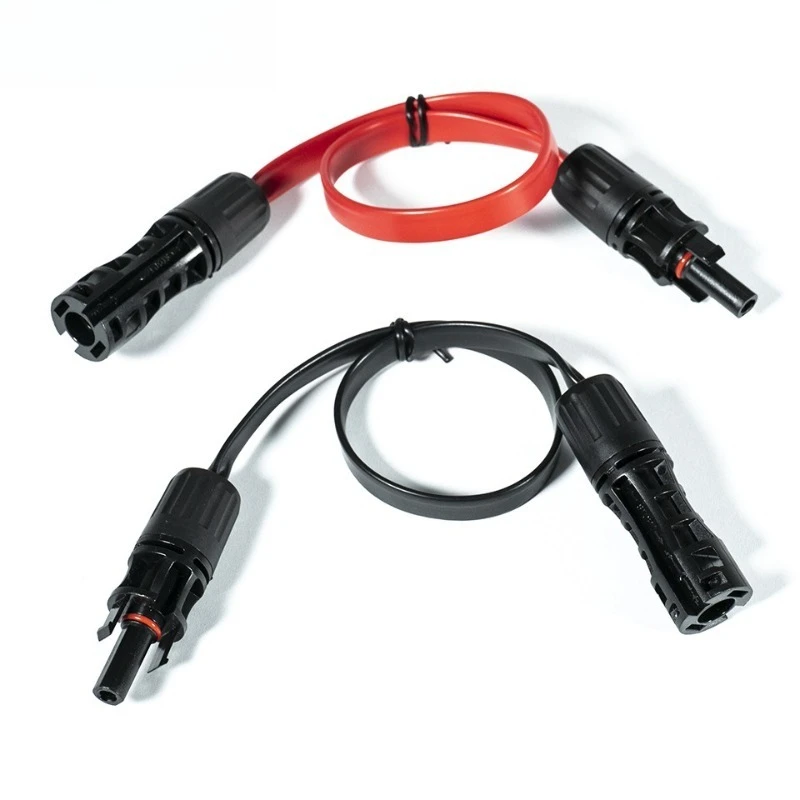 1500V MC 4 Solar PV Extension Cable 90‑Degree Bendable Flat Copper Busbar Window‑Feed‑through Photovoltaic Wire