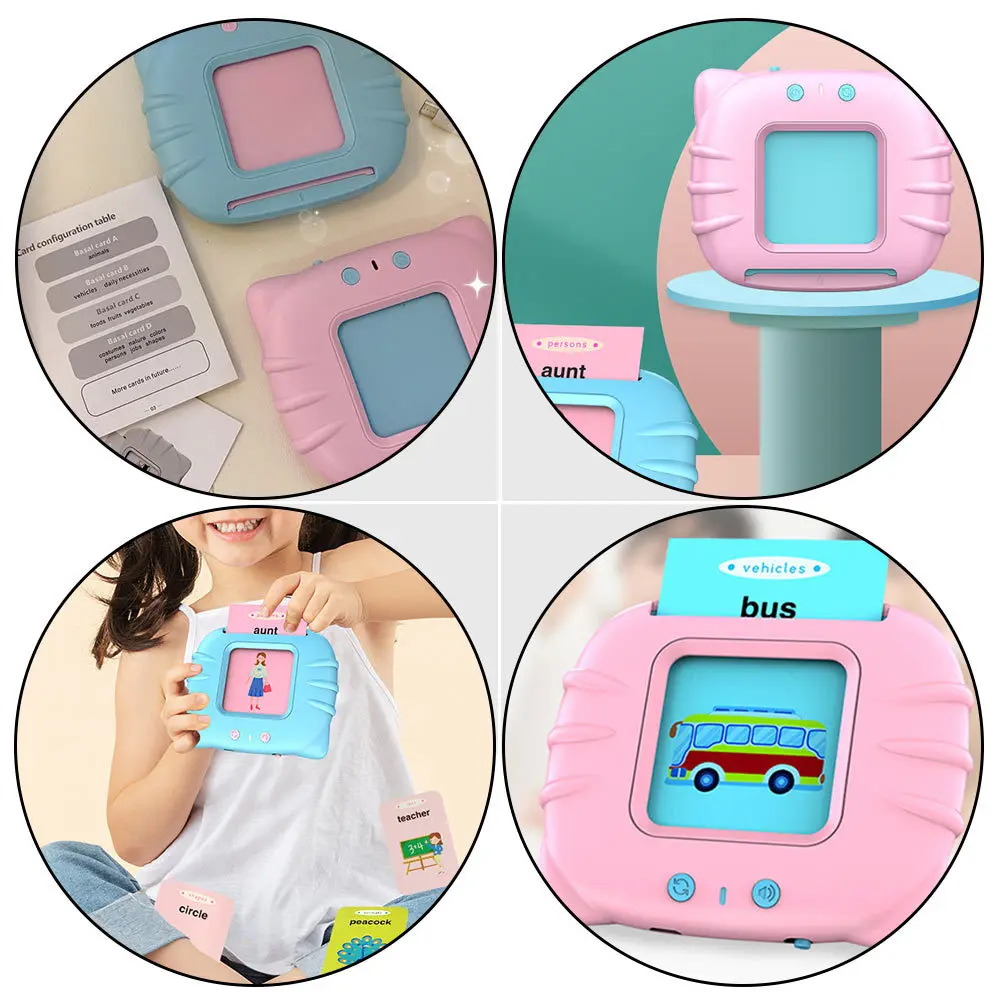 1 مجموعة 1 مجموعة بطاقات التعلم الإنجليزية للأطفال آلة التعليم المبكر لمحو الأمية متعة لعبة الكلمات تعلم العرض اللعب المحمولة #1