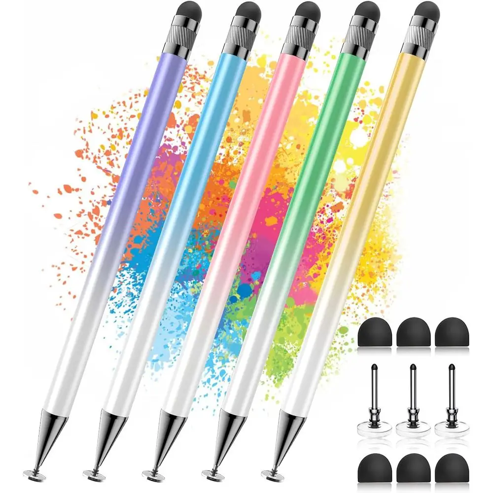 

Stylus (5 Pcs),2-in-1 Stylus Pen or Touchsn, High Precision and Sensitivity, Suitable or iPe/ipad/Android Tablets, Compatible wi