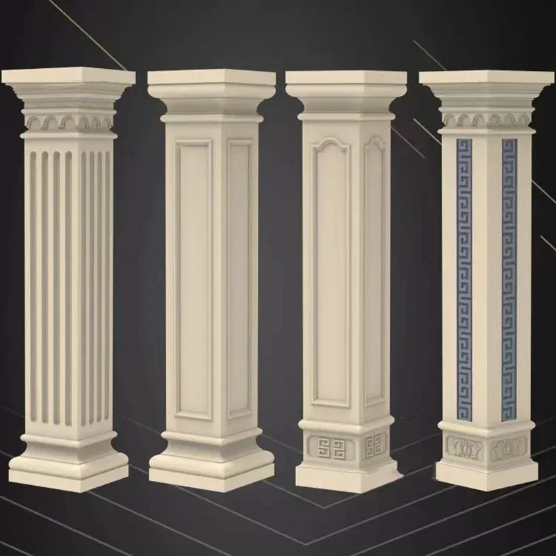 Simple Square Roman Column Molds European Decorative Garden Building Villa Gate Template Column Model Cement Square Column Shape