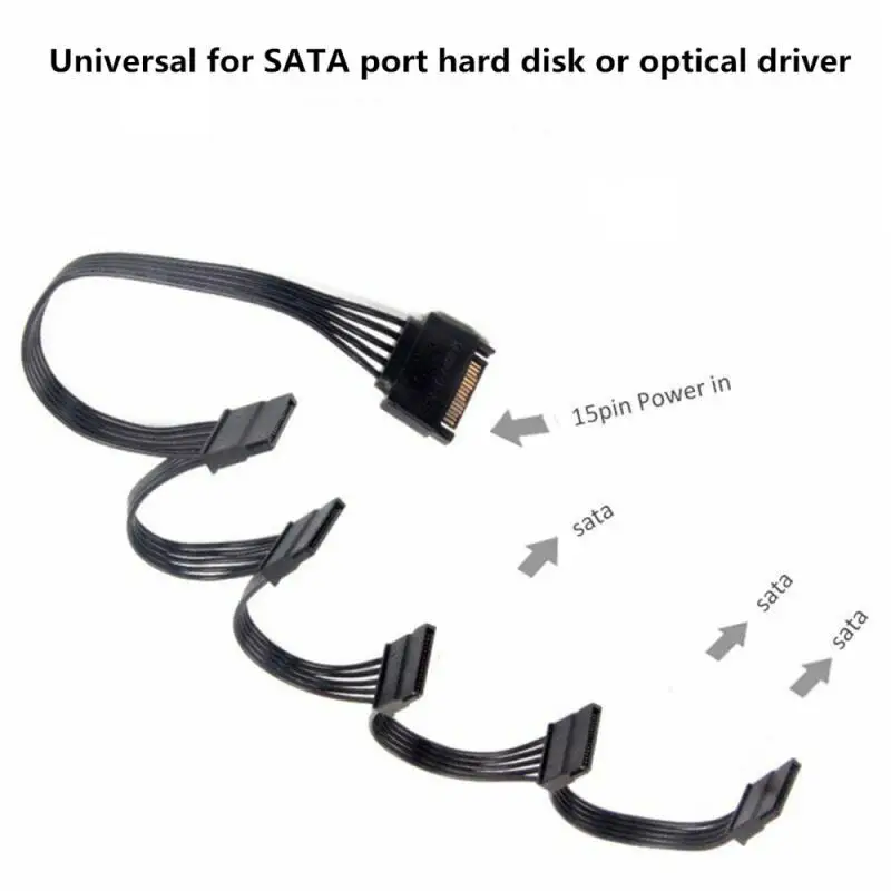 كابل طاقة ساتا سلك رصاص لمحرك الأقراص الصلبة ، DIY ، IDE Molex To1 ، 2 ، 3 ، 4 ، 5 منفذ ، 15Pin ، 18AWG ، الأقراص الصلبة ، SSD ، الكمبيوتر الشخصي ، الخادم ، 4Pin