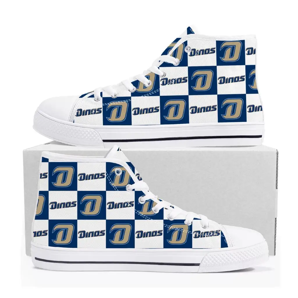 다이노스 Dinos baseball High Top Sneakers Mens Womens Teenager Canvas High Quality Sneaker Casual Custom Made Shoes Customize DIY