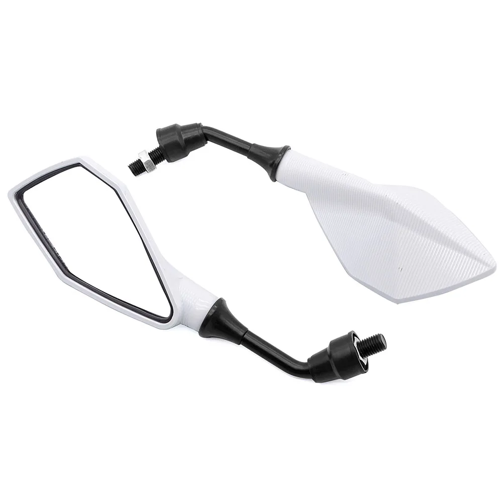 2 Stück 10mm Weitwinkel Verstellbare Motorrad-Rückspiegel Flexible Fahrrad-Seitenspiegel für Fahrrad-Rückansicht Sicherheit – Detail 5