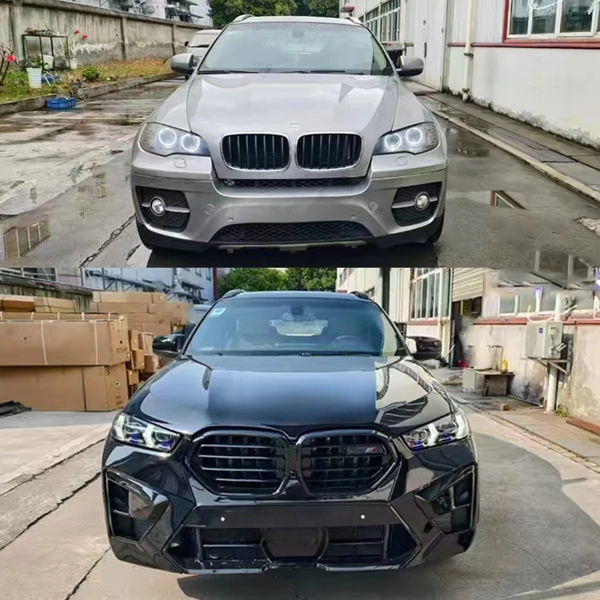 STLF New Design  Bumpers Body Kit for BMWs X6 E71 2007-2014 Change to 2025 G06 X6M Model.