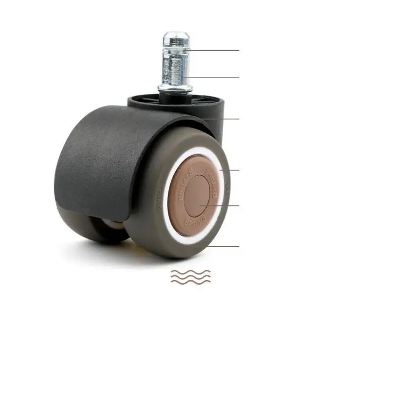 5 Packs 2 Inch Plug Rod/Srew Universal Wheel Office Chair Computer Boss Swivel Mute Caster