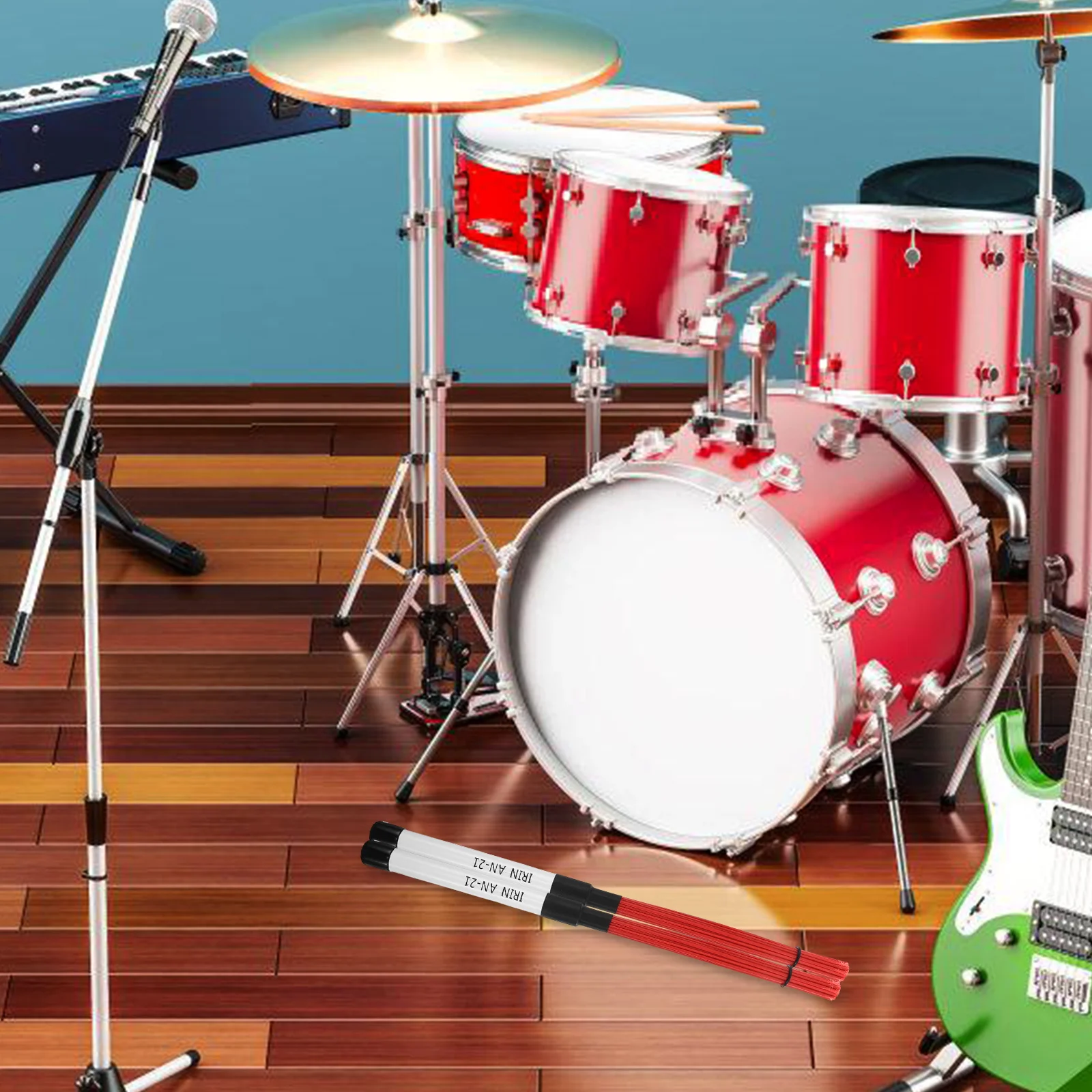 

1Pair Nylon Drum Brushes for Jazz Percussion Dynamic Sound Control Compact Design Lightweight Portable Drumming Accessories