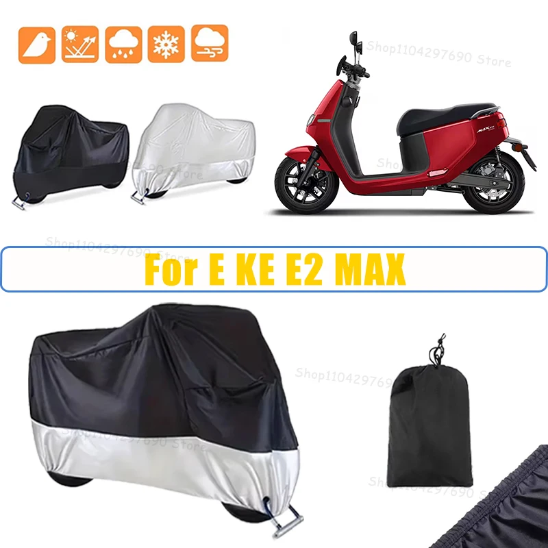 210D Oxford Motorcycle Cover Waterproof All Season UV Protection For E KE E2 MAX Anti-Tear Windproof Motorbike Cover