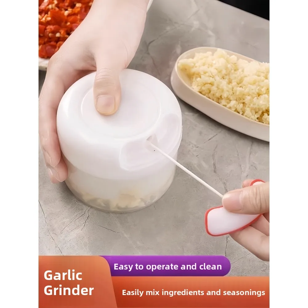 Home Use Manual Garlic Presser Garlic Masher Tool for Grinding Garlic Paste Plastic Kitchen Cooking Utensil Easy to Clean