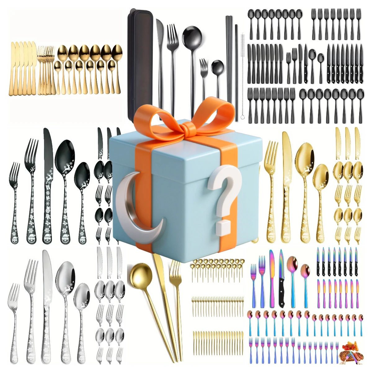 

Mystery Cutlery Blind Box, Random Surprise Kitchen Utensils, Cute Ceramic Plates, Spoons, Forks, Bowls, Cups, Fun Dining Gift fo