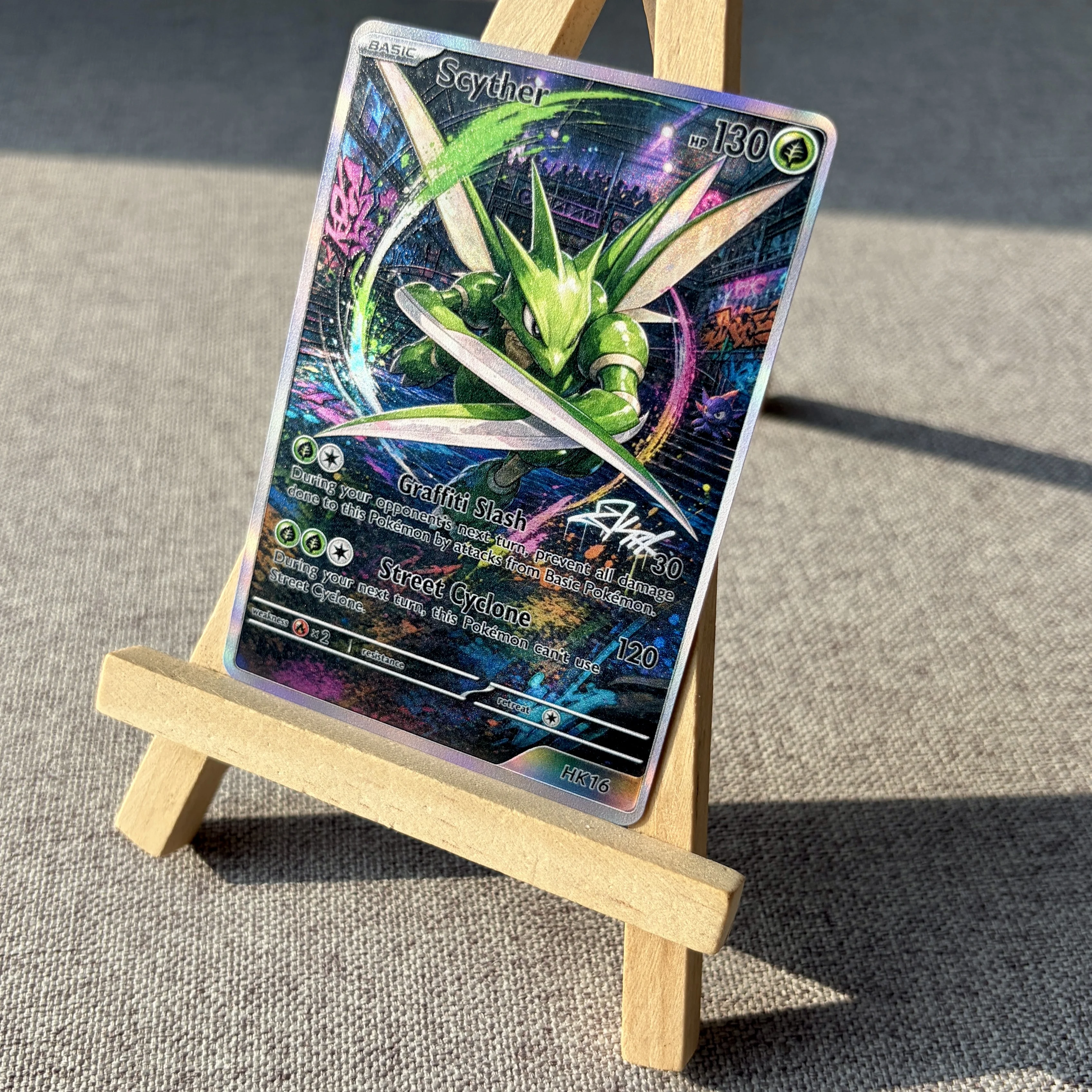 5Pcs PTCG Cards Scyther Gallade Sirfetch'd Hitmontop Medicham Graffiti Style Holo PTCG Collection Anime Toy PTCG Gift