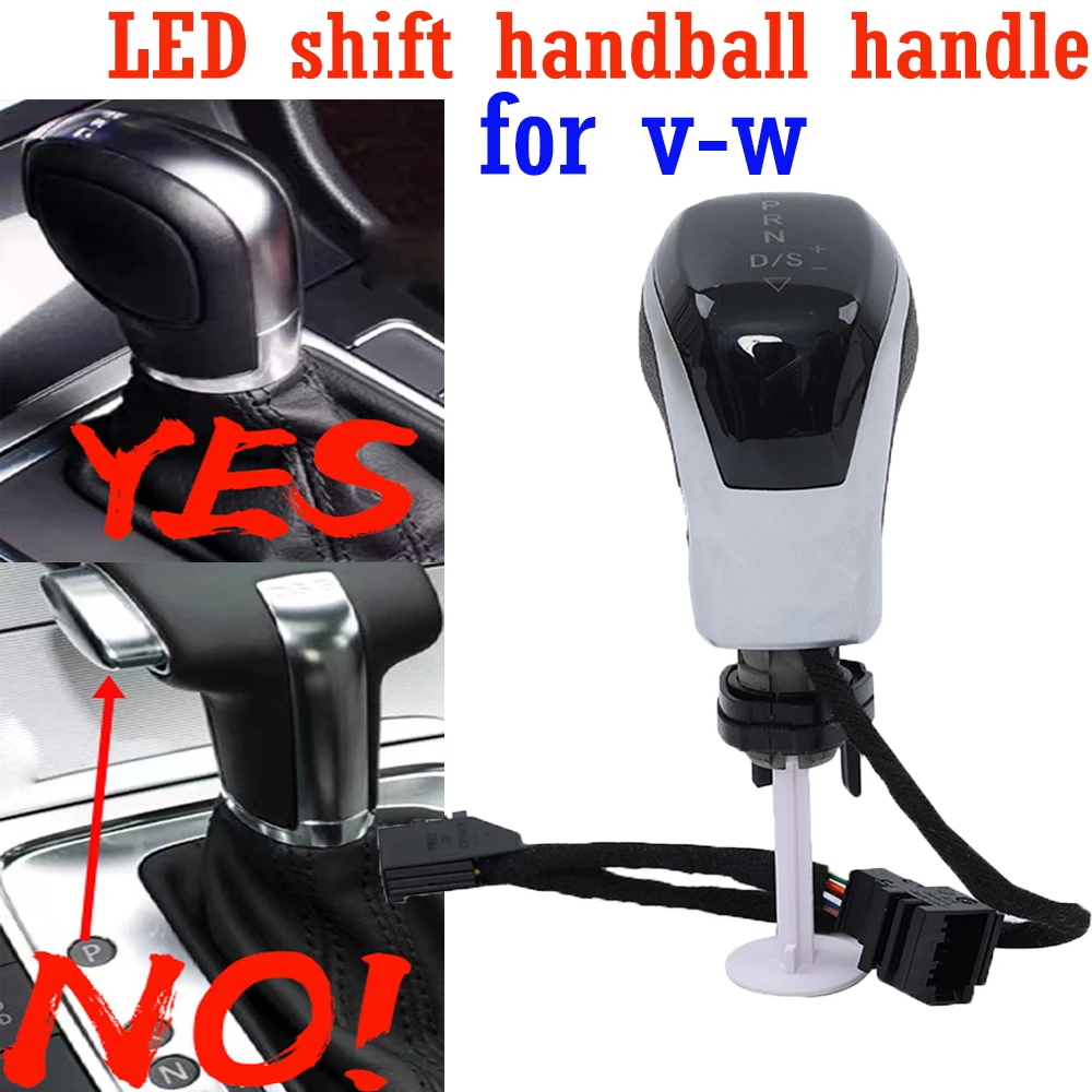 

Car LED Shift Handball Handle Head for VW Automatic Transmission Modified Gear Head Accessories Golf Touareg Sharan Cc Passat