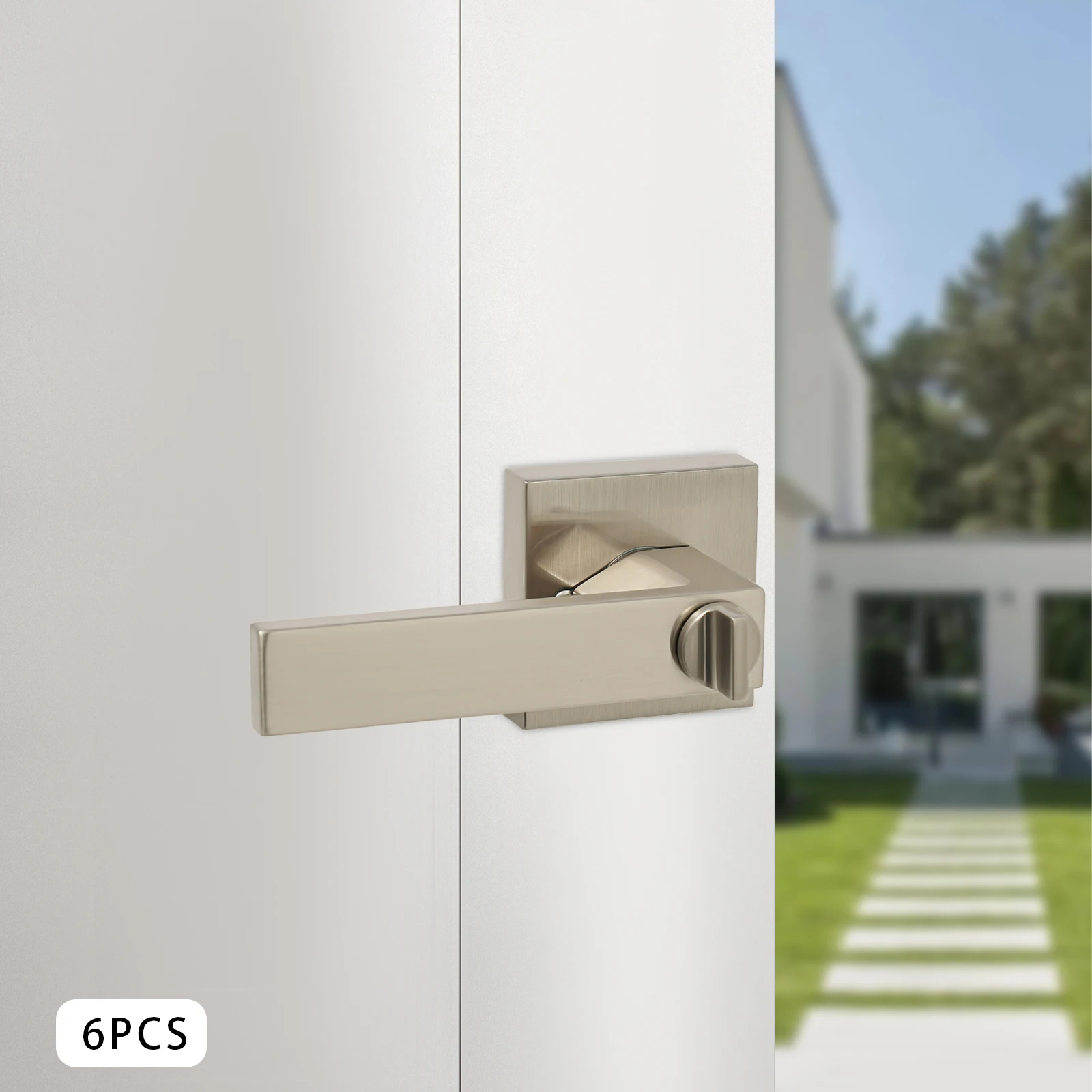 

Комплект из 6 рычагов для конфиденциальности, регулируемая защелка 2,4-2,8 дюйма, ручка без ключа, для спальни/ванной комнаты/меленальной комнаты, для использования в частном пространстве