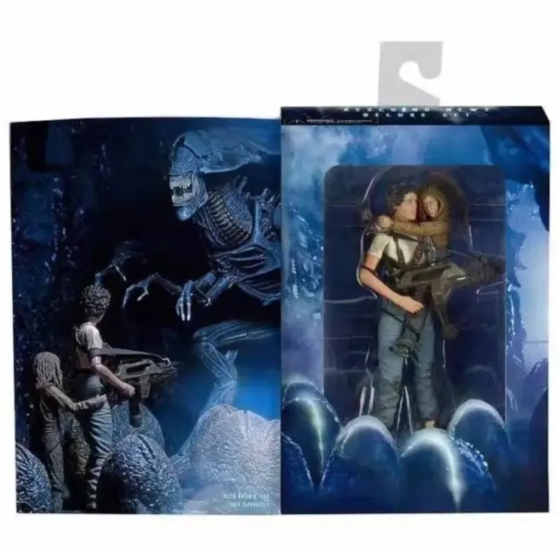 NECA ALIEN 2 LT KEen Ripley Newt Giger Xenomorph Facehugger Aliens Predator Action Figure Collection Model Toys, Cadeaux d'anniversaire