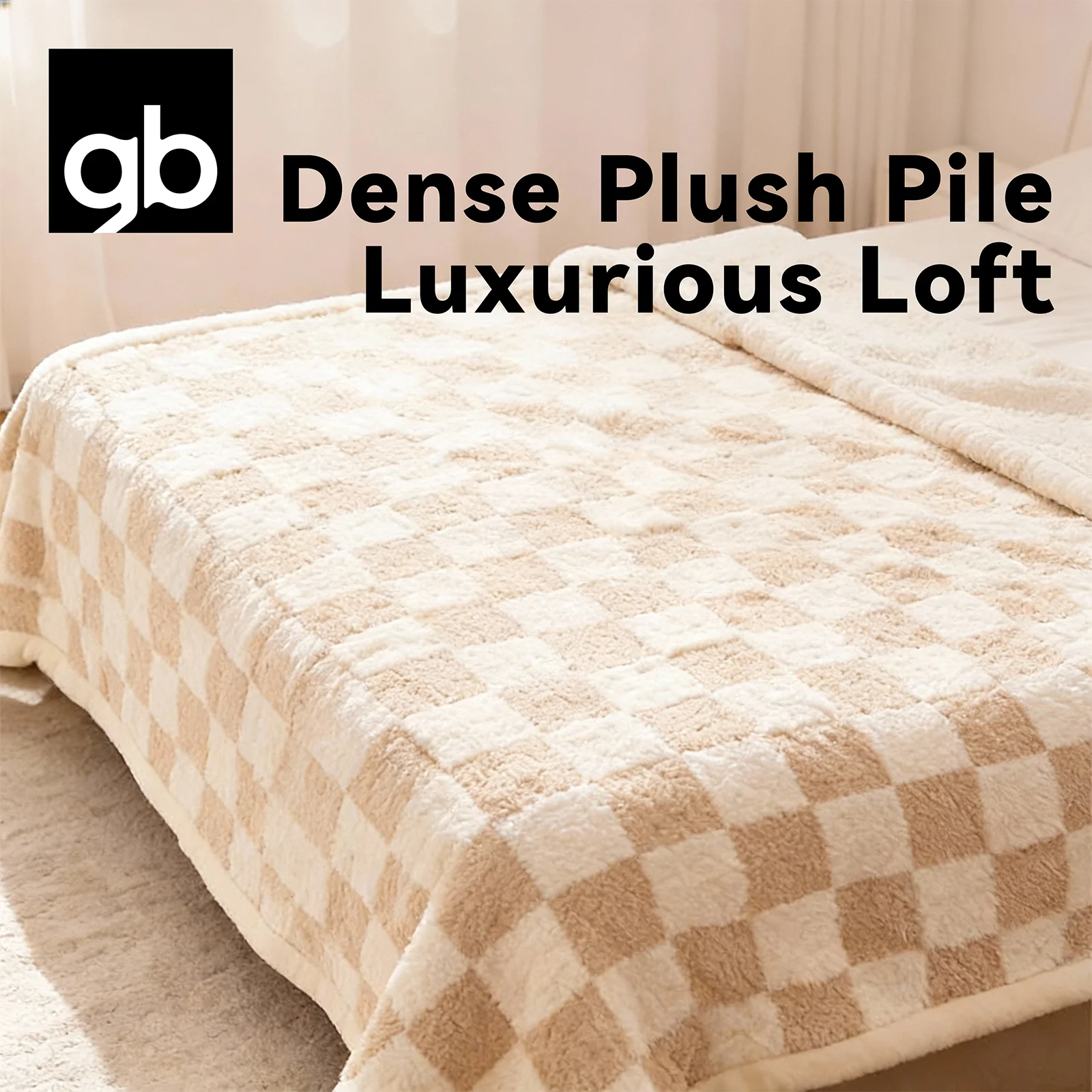 بطانية قطيفة مزدوجة الجوانب للأطفال من gb: ألياف دقيقة فائقة النعومة مع ربط معزز مقاس 3 سم للدفء الذي لا يهرب