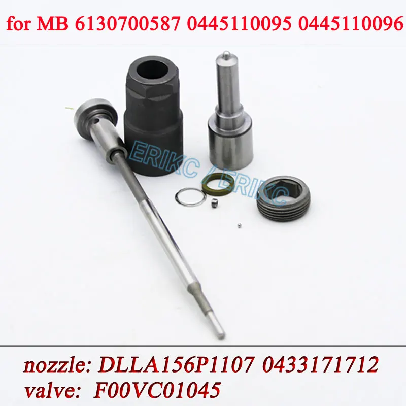 0445110095 0445110096 Diesel Injector Repair Kits Nozzle DLLA156P1107 0433171712 Valve F00VC01045 for MB 0986435037 0986435038