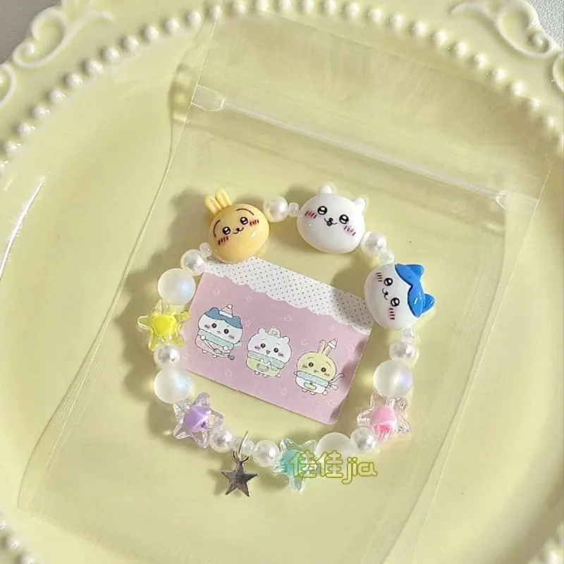 Chiikawas Bracelet Cute Cartoon Figure Resin Bracelets Decoration Girls Women Friendship Fashion Birthday Gift Beads Accessories