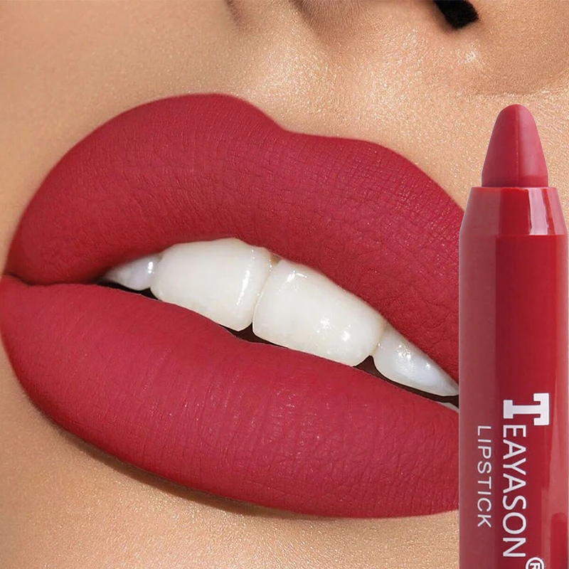 Nude Velvet Matte Lipstick Long Lasting Waterproof Color Rendering antiaderente Cup Lips Liner Pencil Lip Glaze Woman Cosmetics