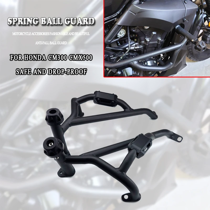 

Bumper Engine Guard Crash Bar For Honda CM300 CMX300 CM500 CMX500 Refitting Rebel Rebel Front Bumper Spring Ball Against